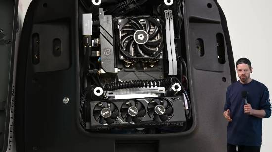 800X3D+4060塞进电竞椅！pg模拟器试玩椅子变电脑：博主把9(图6)